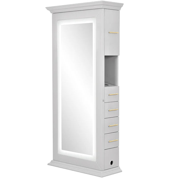 Adonis Single LED Lighted Salon Styling Station