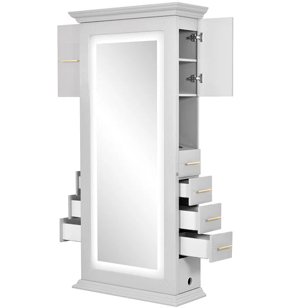 Adonis Single LED Lighted Salon Styling Station