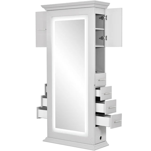 Adonis Single LED Lighted Salon Styling Station