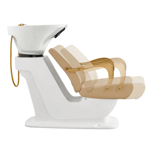 Beckman Gold Shampoo Chair with Adjustable Seat