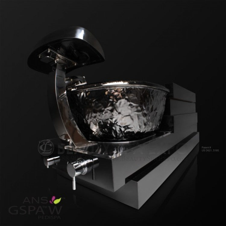 Glass bowl with ocean wave texture with 4 colors