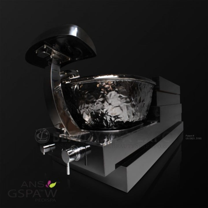 Glass bowl with ocean wave texture with 4 colors