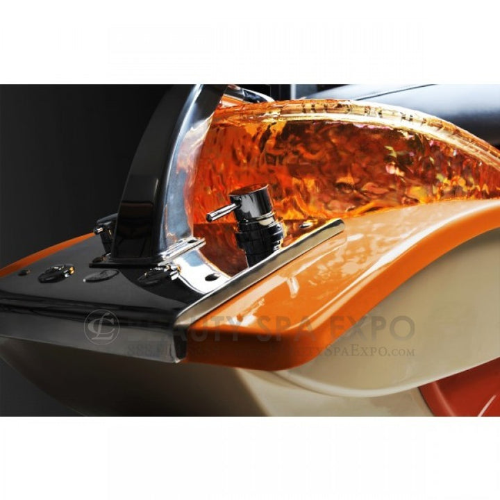 Tiwala Pedicure Chair. Adjustable height and tilted footrest